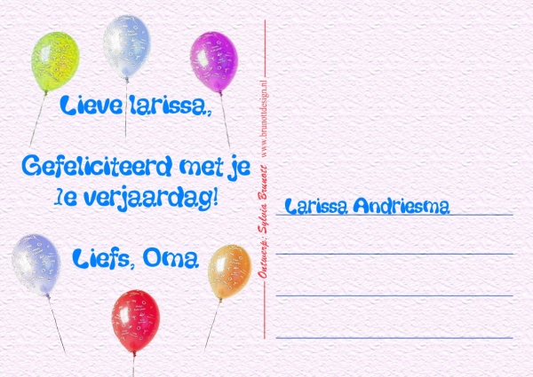 Larissa 1 jaar